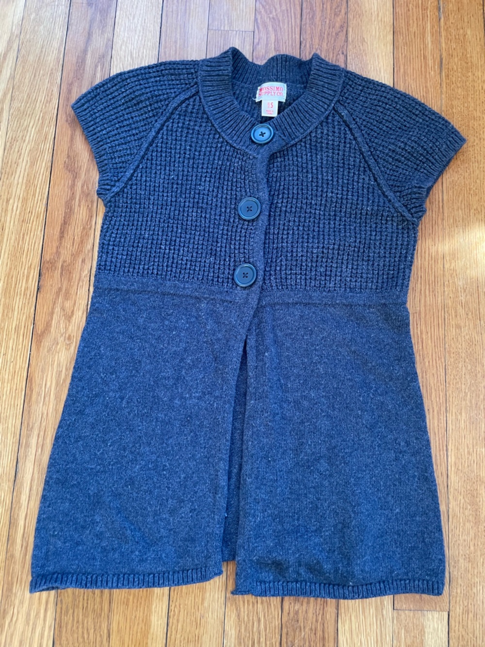 Mossimo Supply Co Waffle Knit Cardigan S Juniors Blue Gray Button Front Y2K